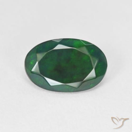 1.52ct طبيعي متعدد الألوان أوبال, بيضوي, نصف شفاف
