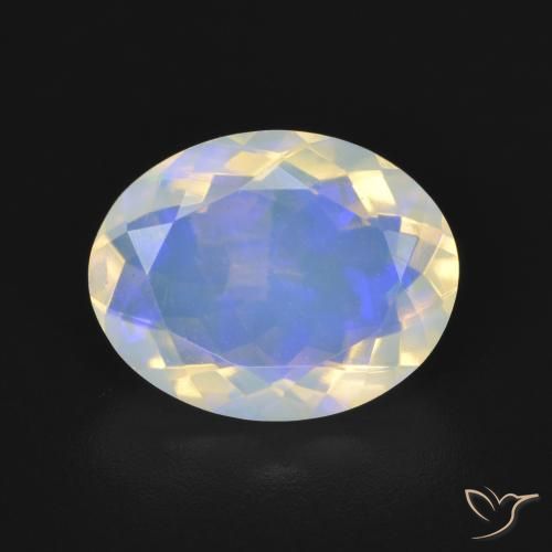 3.07ct طبيعي متعدد الألوان أوبال, بيضوي, شفاف