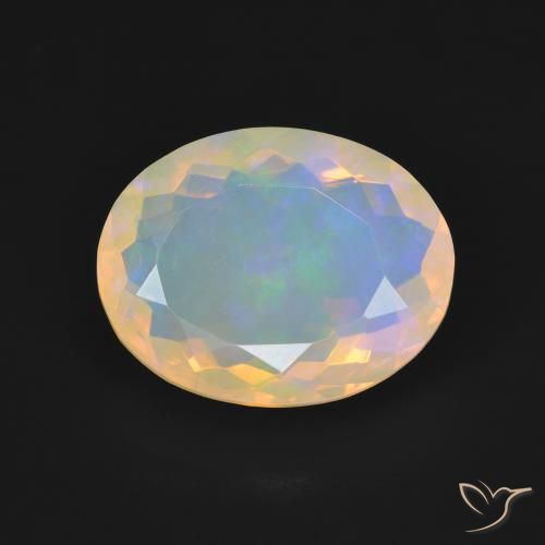 3.31ct طبيعي متعدد الألوان أوبال, بيضوي, غير شفاف, Photo A
