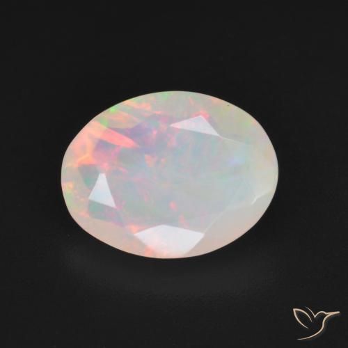 1.85ct طبيعي متعدد الألوان أوبال, بيضوي, نصف شفاف, Photo A