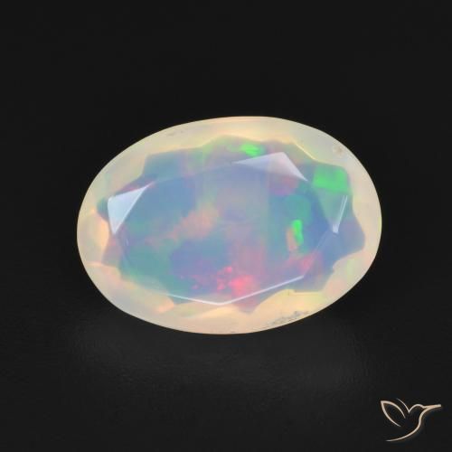 1.96ct طبيعي متعدد الألوان أوبال, بيضوي, شفاف