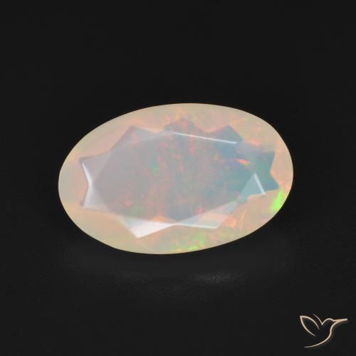 1.51ct طبيعي متعدد الألوان أوبال, بيضوي, شفاف