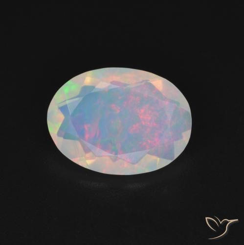 1.16ct طبيعي متعدد الألوان أوبال, بيضوي, شفاف, Photo A