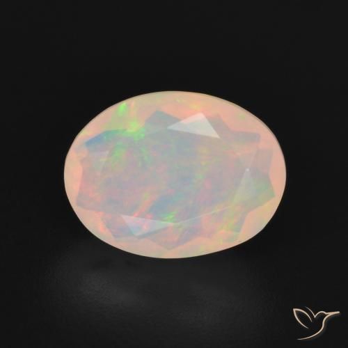 1.78ct طبيعي متعدد الألوان أوبال, بيضوي, شفاف, Photo A