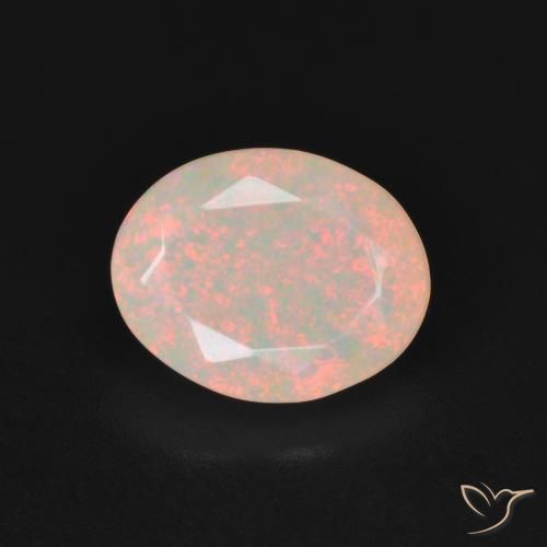 1.89ct طبيعي متعدد الألوان أوبال, بيضوي, نصف شفاف