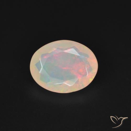 1.21ct طبيعي متعدد الألوان أوبال, بيضوي, شفاف