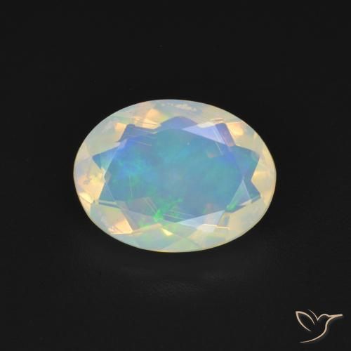 1.48ct طبيعي متعدد الألوان أوبال, بيضوي, شفاف