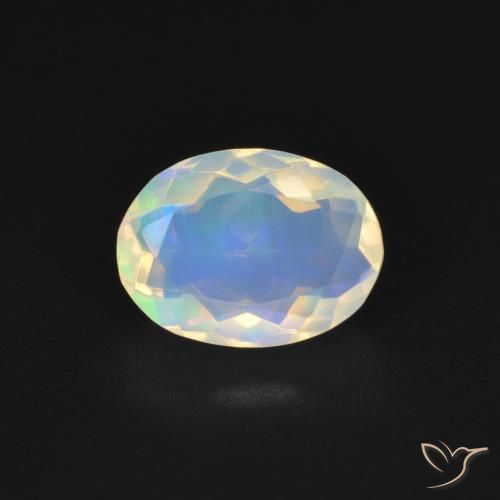 1.22ct طبيعي متعدد الألوان أوبال, بيضوي, شفاف