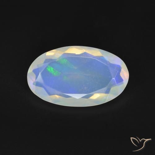 2.02ct طبيعي متعدد الألوان أوبال, بيضوي, شفاف