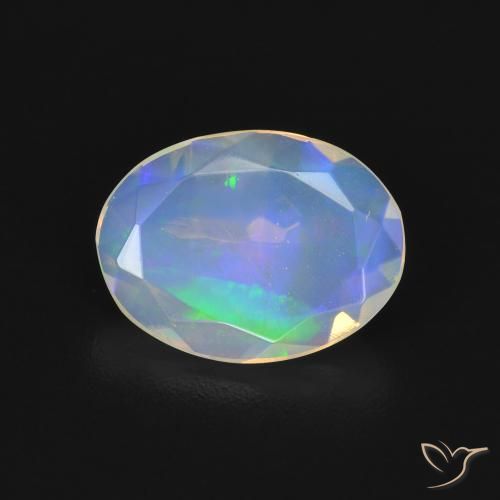 1.43ct طبيعي متعدد الألوان أوبال, بيضوي, شفاف