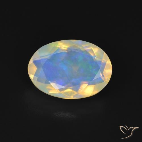 1.47ct طبيعي متعدد الألوان أوبال, بيضوي, شفاف