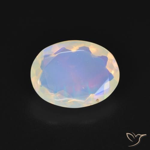 1.68ct طبيعي متعدد الألوان أوبال, بيضوي, شفاف