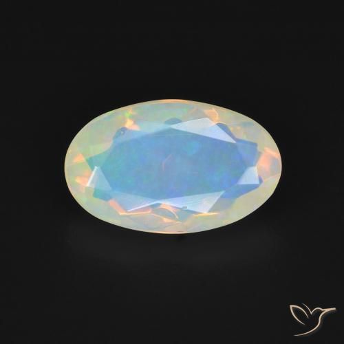 1.42ct طبيعي متعدد الألوان أوبال, بيضوي, شفاف
