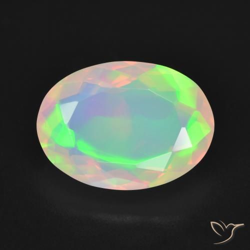 3.83ct طبيعي متعدد الألوان أوبال, بيضوي, شفاف, Photo A