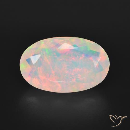 3.57ct طبيعي متعدد الألوان أوبال, بيضوي, شفاف