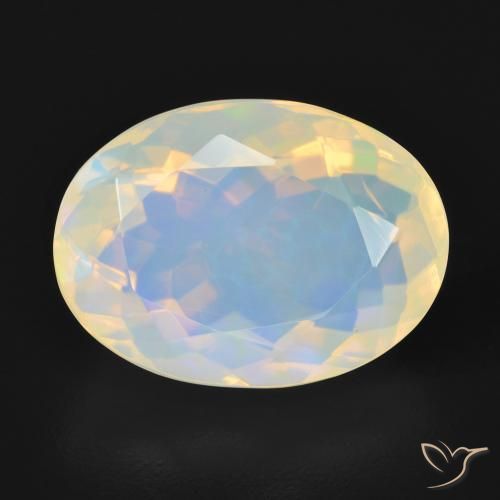 4.69ct طبيعي متعدد الألوان أوبال, بيضوي, شفاف