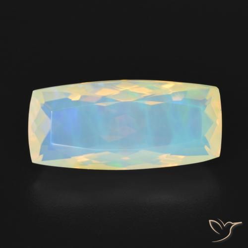 3.27ct طبيعي متعدد الألوان أوبال, وسادة, شفاف