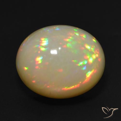 10.12ct طبيعي متعدد الألوان أوبال, بيضوي, غير شفاف