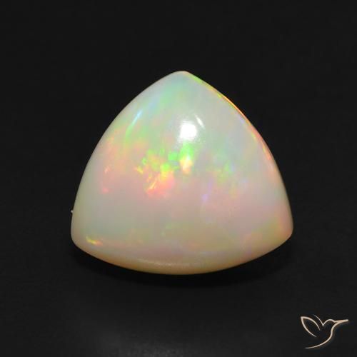 3.00ct طبيعي متعدد الألوان أوبال, مثلثى, نصف شفاف