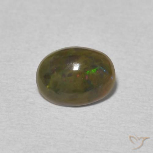 0.56ct طبيعي متعدد الألوان أوبال, بيضوي, غير شفاف