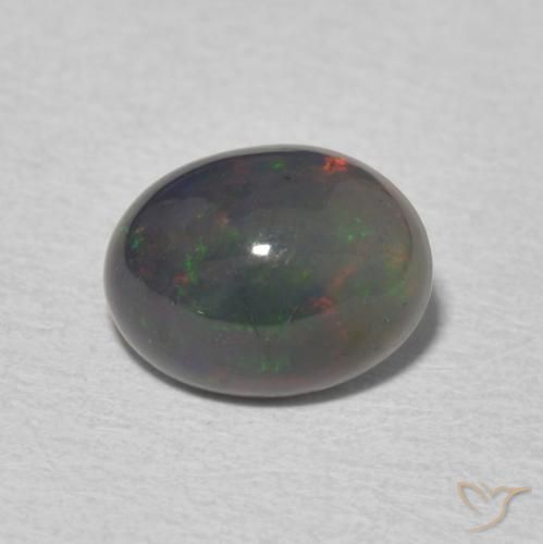 1.31ct طبيعي متعدد الألوان أوبال, بيضوي, غير شفاف