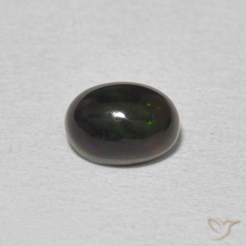 0.59ct طبيعي متعدد الألوان أوبال, بيضوي, غير شفاف