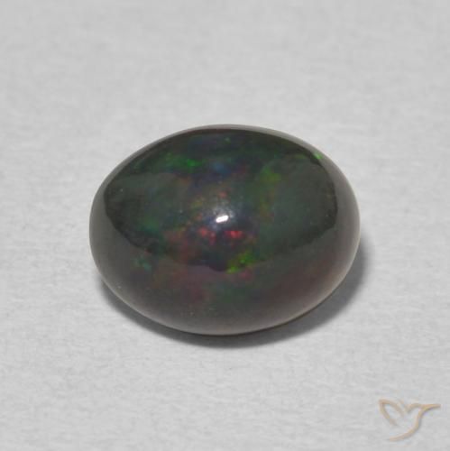 1.34ct طبيعي متعدد الألوان أوبال, بيضوي, غير شفاف