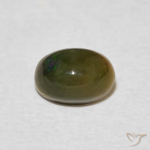 0.55ct طبيعي متعدد الألوان أوبال, بيضوي, غير شفاف