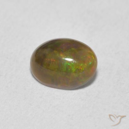 0.50ct طبيعي متعدد الألوان أوبال, بيضوي, غير شفاف