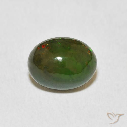 1.37ct طبيعي متعدد الألوان أوبال, بيضوي, غير شفاف