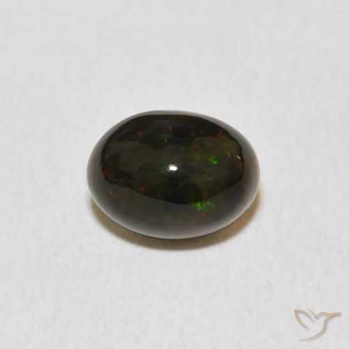 1.09ct طبيعي متعدد الألوان أوبال, بيضوي, غير شفاف