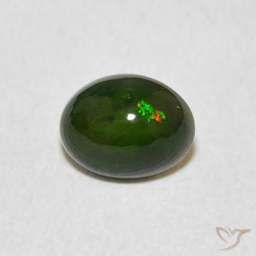 0.67ct طبيعي متعدد الألوان أوبال, بيضوي, غير شفاف, Photo A