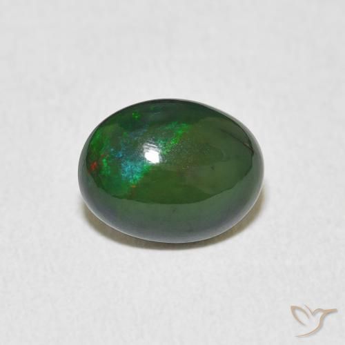 1.08ct طبيعي متعدد الألوان أوبال, بيضوي, غير شفاف