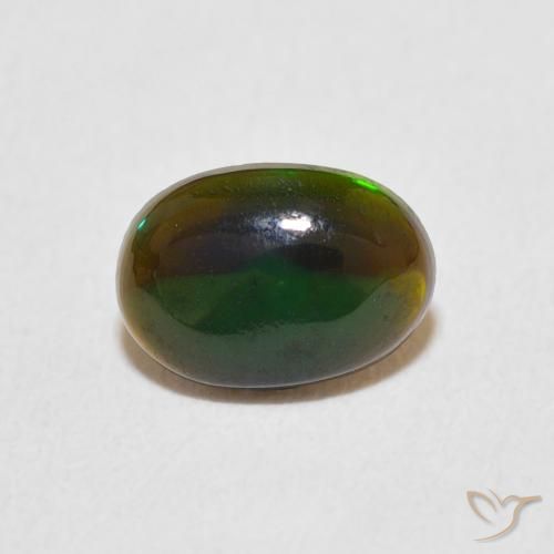 0.43ct طبيعي متعدد الألوان أوبال, بيضوي, غير شفاف