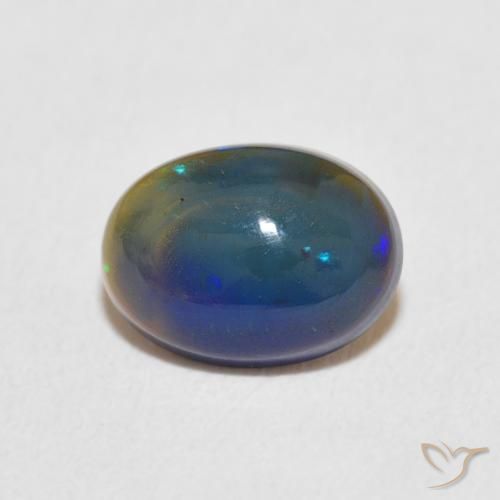 0.87ct طبيعي متعدد الألوان أوبال, بيضوي, غير شفاف