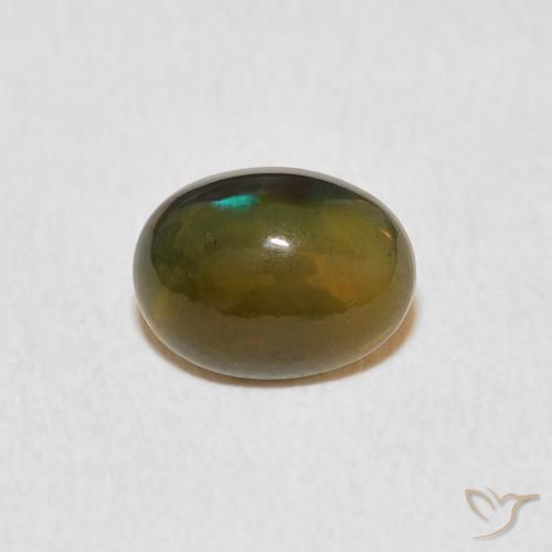 0.80ct طبيعي متعدد الألوان أوبال, بيضوي, غير شفاف