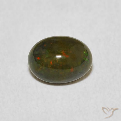 0.51ct طبيعي متعدد الألوان أوبال, بيضوي, غير شفاف