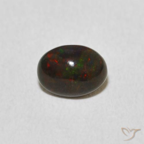 0.46ct طبيعي متعدد الألوان أوبال, بيضوي, غير شفاف