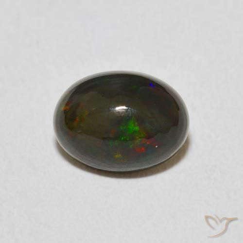 0.95ct طبيعي متعدد الألوان أوبال, بيضوي, غير شفاف