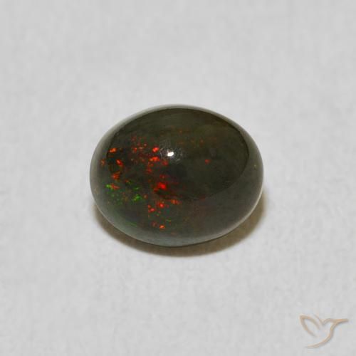 0.68ct طبيعي متعدد الألوان أوبال, بيضوي, غير شفاف, Photo A