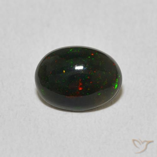 0.58ct طبيعي متعدد الألوان أوبال, بيضوي, غير شفاف