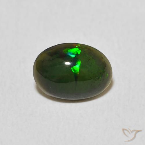 0.58ct طبيعي متعدد الألوان أوبال, بيضوي, غير شفاف
