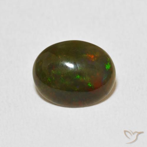 1.11ct طبيعي متعدد الألوان أوبال, بيضوي, غير شفاف