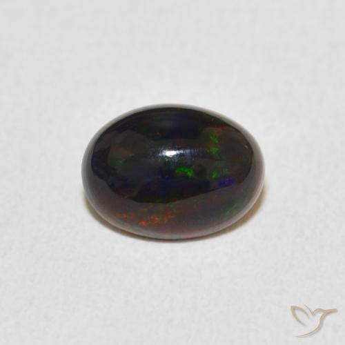 0.77ct طبيعي متعدد الألوان أوبال, بيضوي, غير شفاف