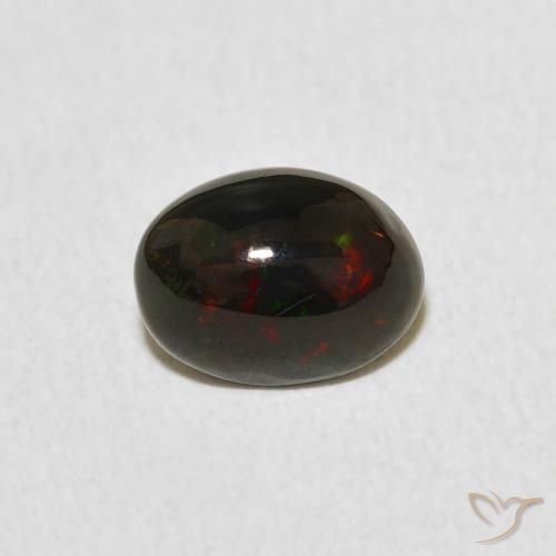0.64ct طبيعي متعدد الألوان أوبال, بيضوي, غير شفاف