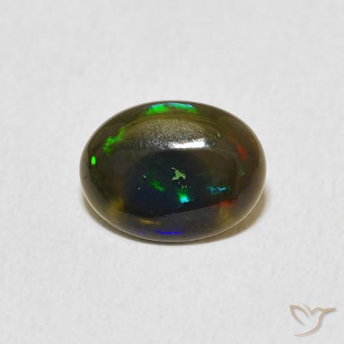 0.70ct طبيعي متعدد الألوان أوبال, بيضوي, غير شفاف