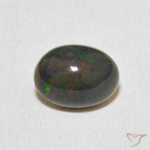 0.89ct طبيعي متعدد الألوان أوبال, بيضوي, غير شفاف