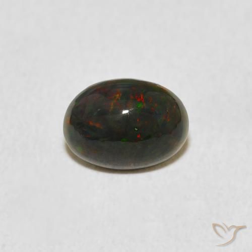 0.67ct طبيعي متعدد الألوان أوبال, بيضوي, غير شفاف
