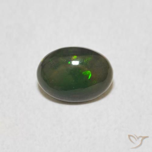 0.45ct طبيعي متعدد الألوان أوبال, بيضوي, غير شفاف