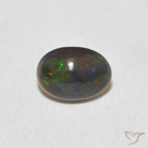 0.48ct طبيعي متعدد الألوان أوبال, بيضوي, غير شفاف